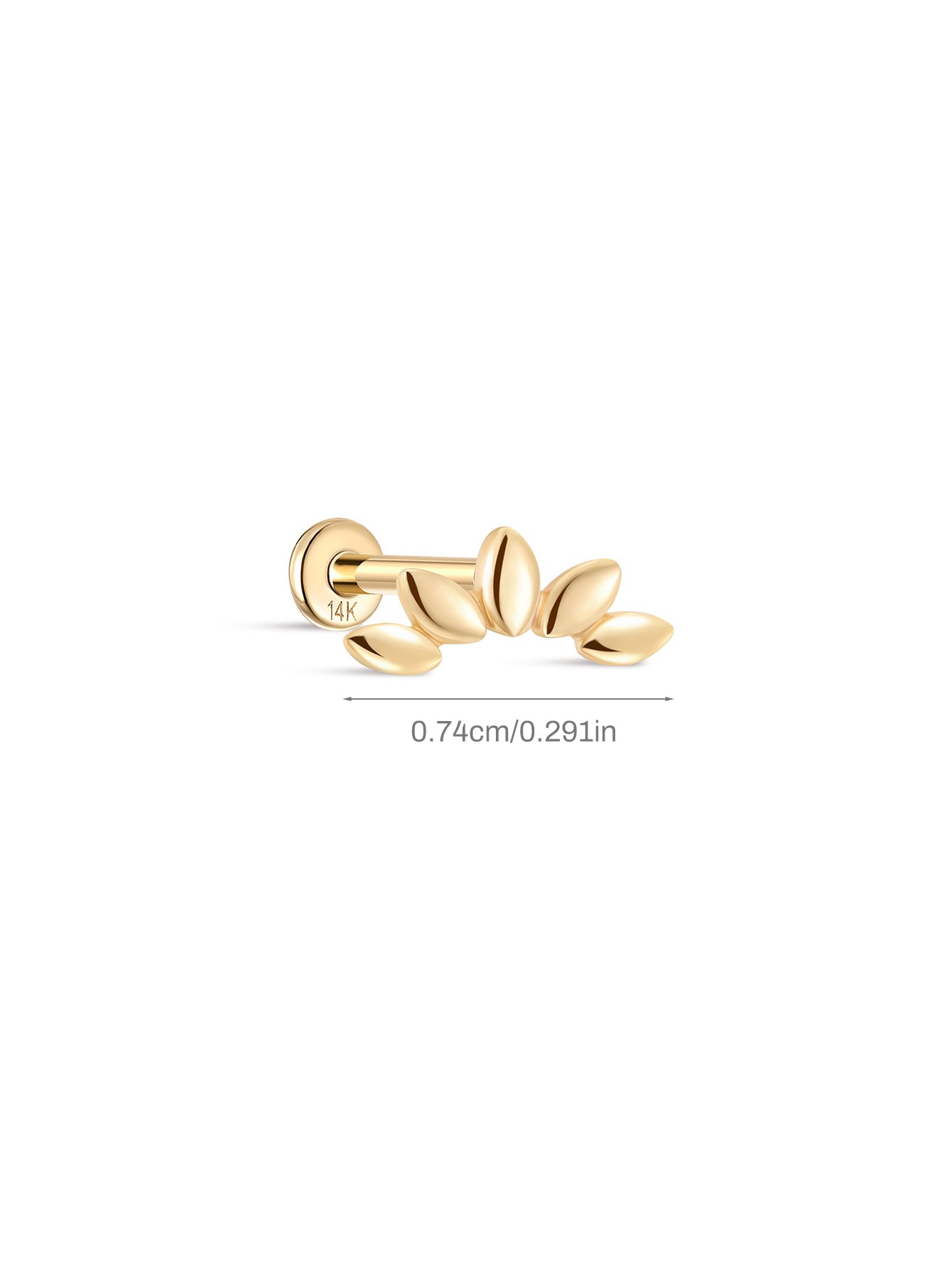 925 Sterling Silver Crown Marquise Ear Piercing Stud-aurivna