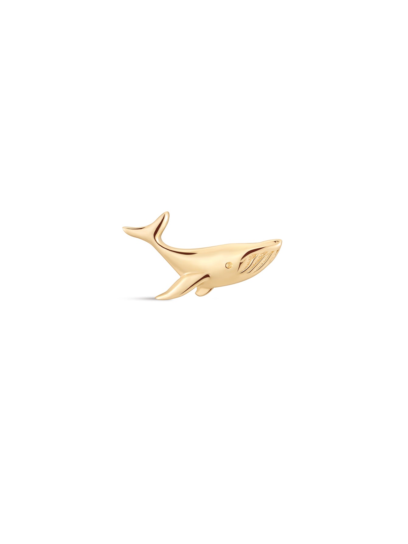 14K Solid Gold Whale Flatback-aurivna