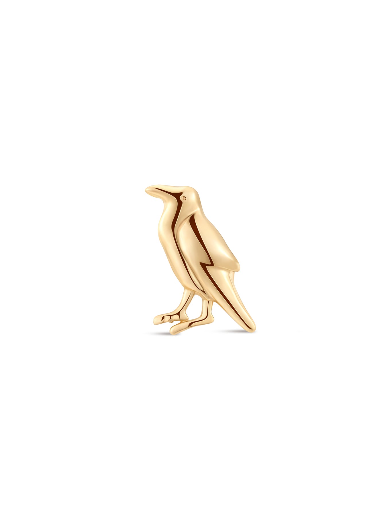 14K Solid Gold Bird Flatback-aurivna