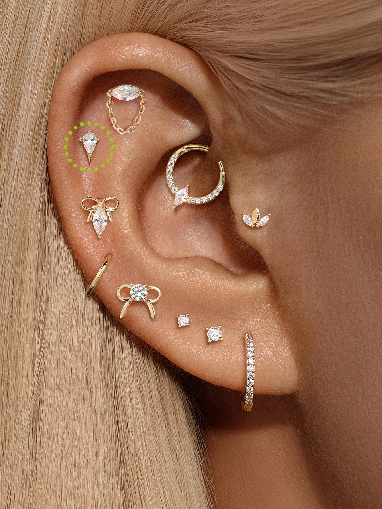 925 Sterling Silver Teardrop Flat Head Ear Piercing Stud-aurivna