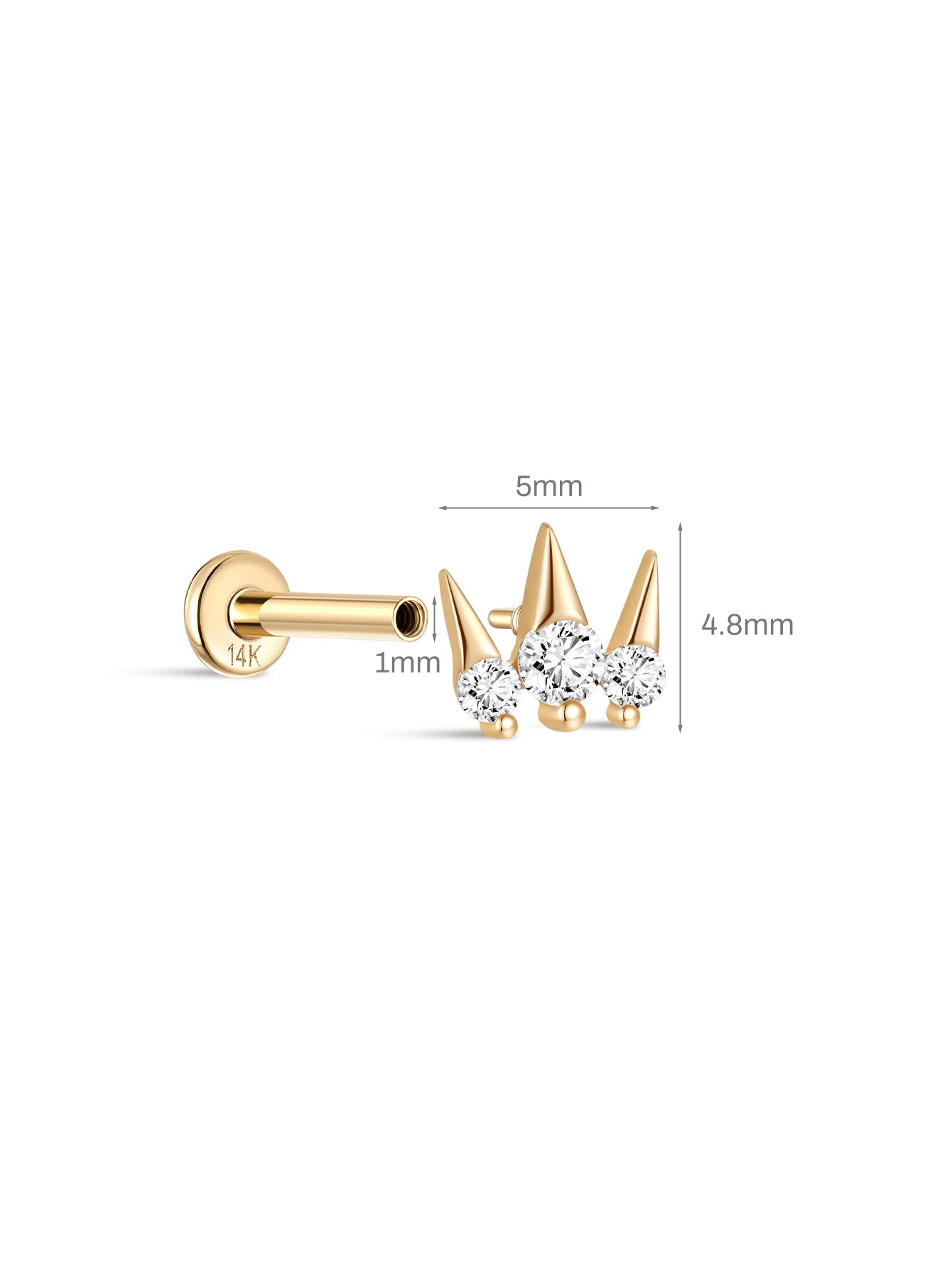 925 Sterling Silver Rivet Ear Piercing Stud-aurivna