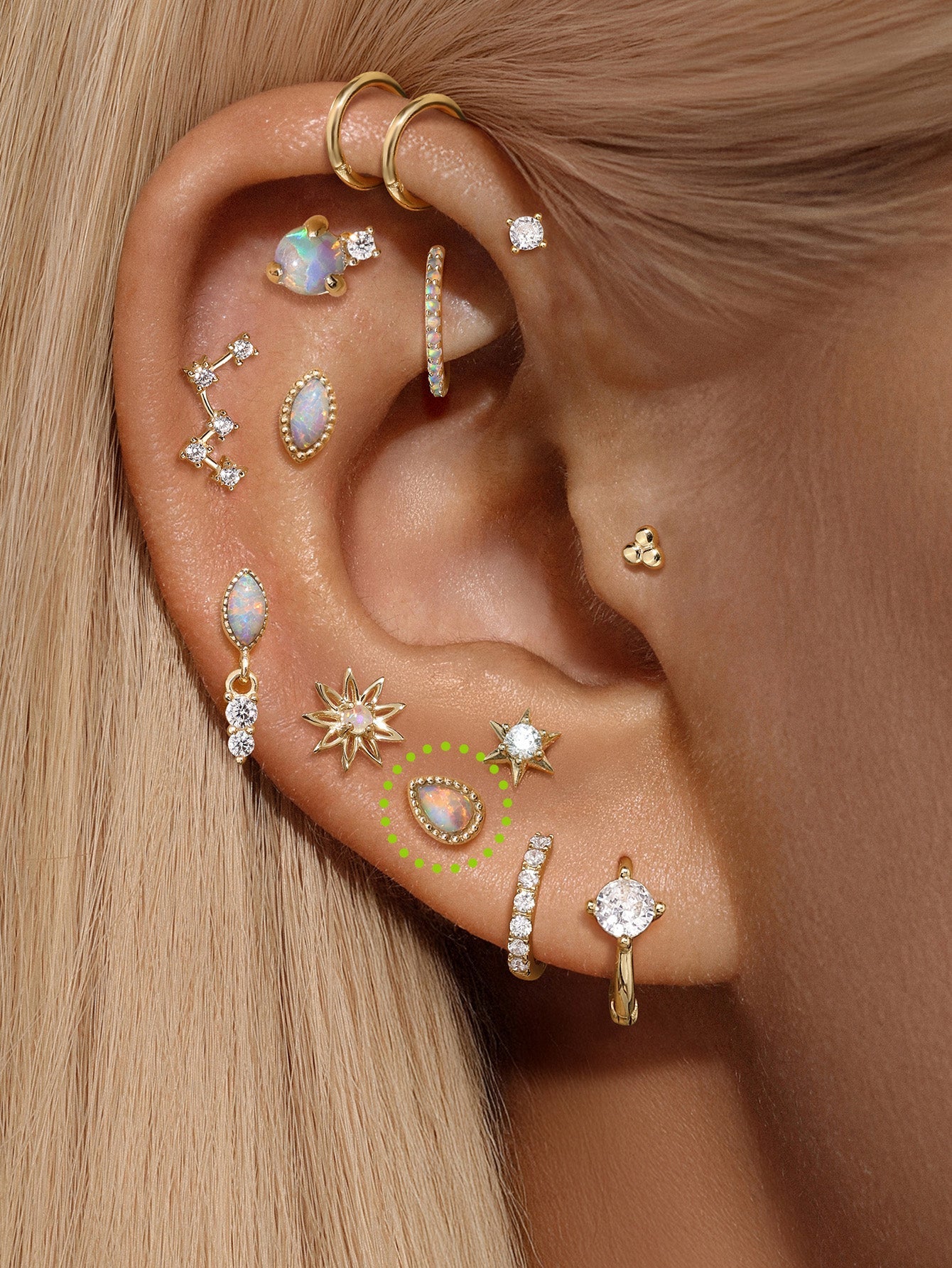 925 Sterling Silver Teardrop Opal Classic Flatback Piercing Stud Earrings-aurivna