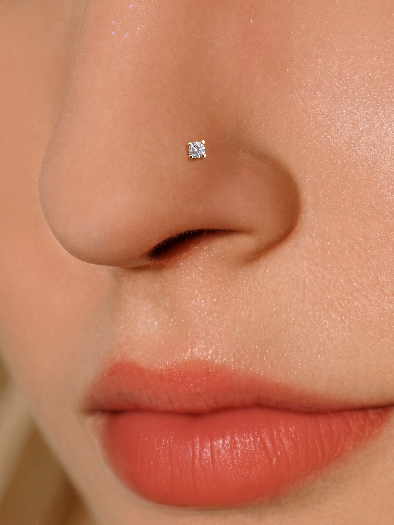 925 Sterling Silver Classic Mini CZ Nose Stud-aurivna