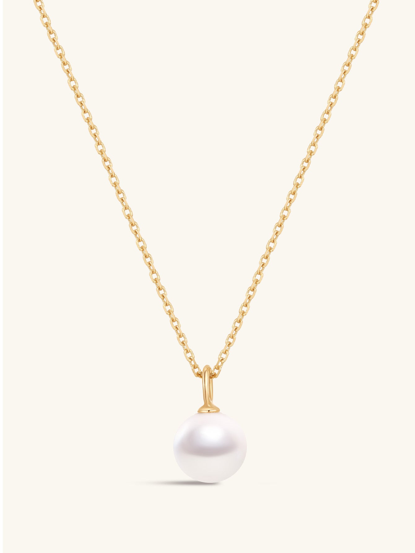 925 Sterling Silver Mini Pearl Pendant Necklace-aurivna