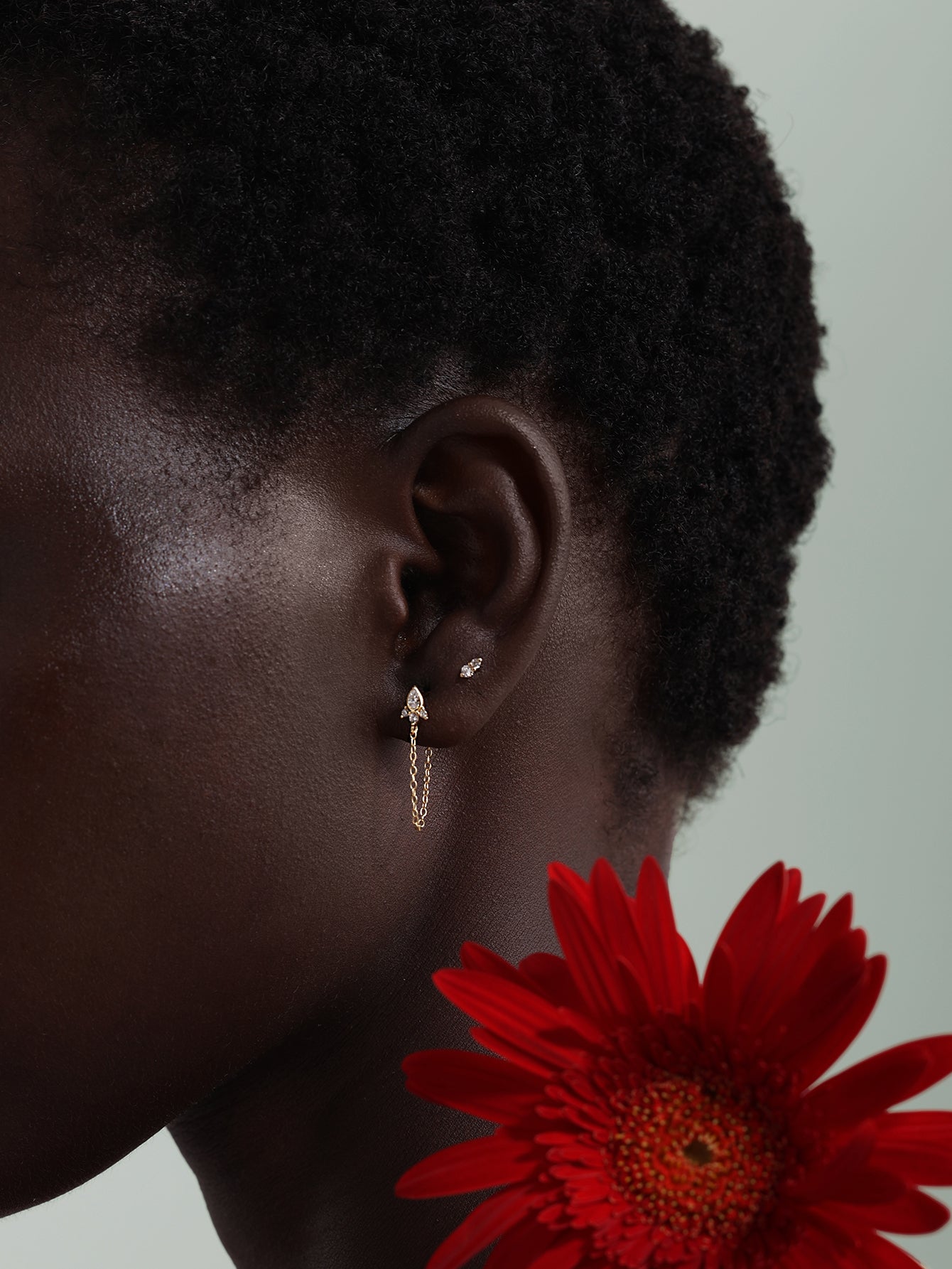 18K Gold Vermeil Flow Droplet Tassel Studs-aurivna
