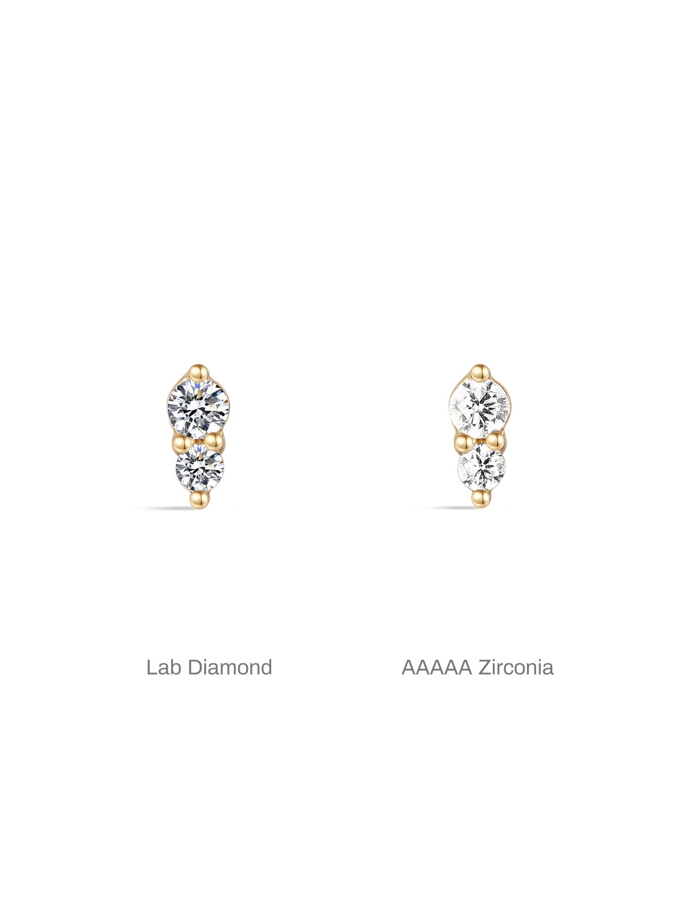 925 Sterling Silver Sparkling Splicing  Ear Piercing Stud-aurivna