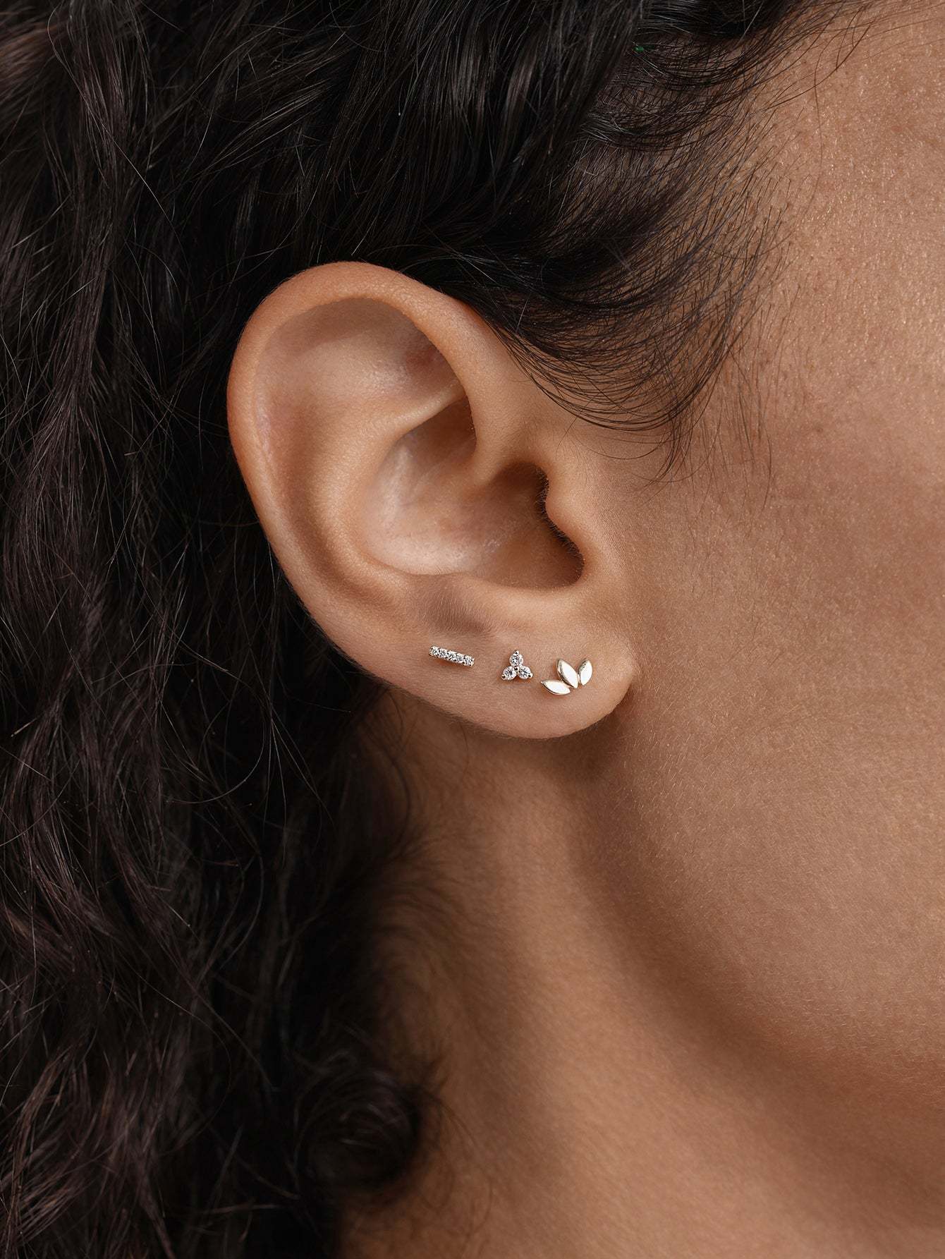 925 Sterling Silver Bar Ear Piercing Stud-aurivna