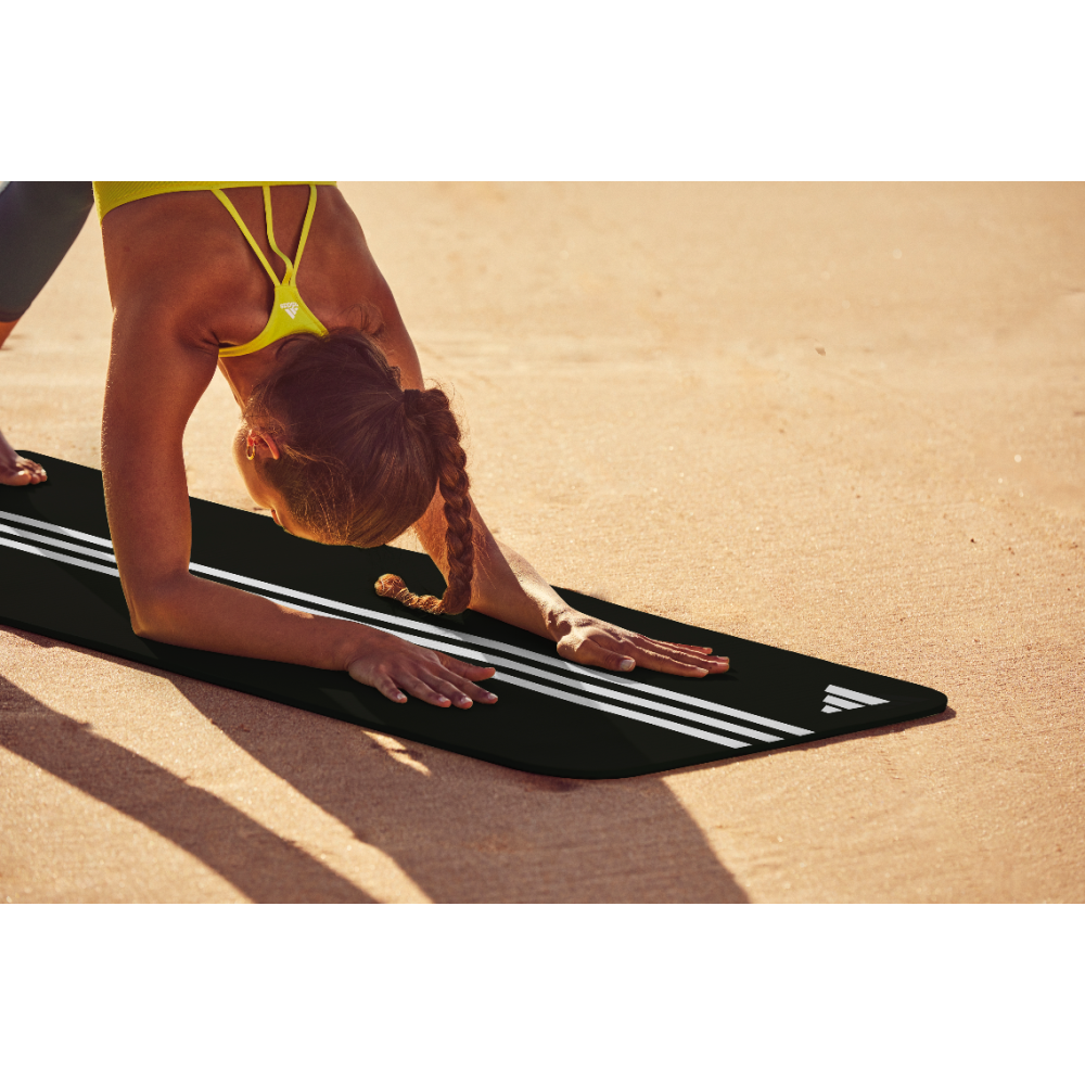 ADIDAS YOGA EXERCISE MAT - 8MM - BLACK -ADYG-10205BK