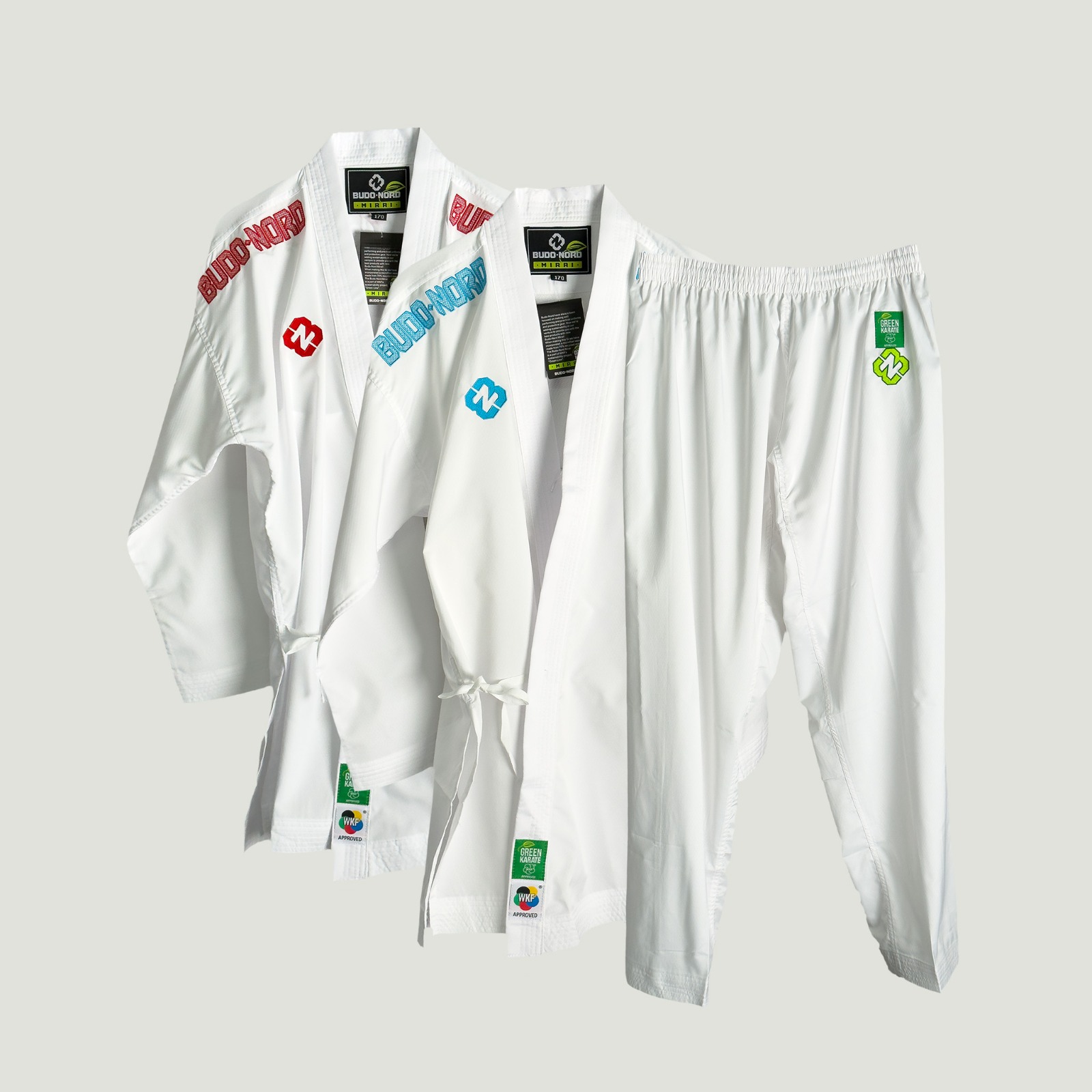 BUDO-NORD GREEN KARATE MIRAI WKF APPROVED (10132) – RED & BLUE SET WITH 1 PANT