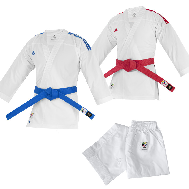 ADIDAS SENKO UNIFORM KARATE WKF K250 KIT 2+1-  (RED/BLUE)
