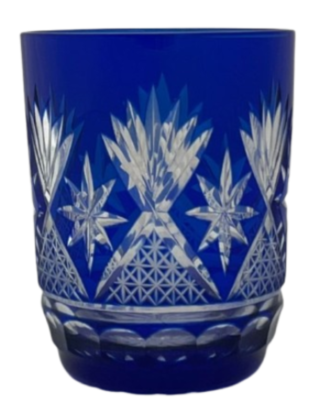 Japan Blue Decorative Pattern Rock Glass