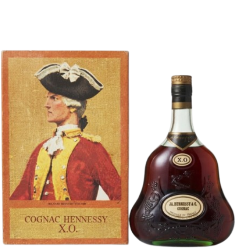 Hennessy X.O. Cognac (Cowboy Font/Gift Box/James Matheson Label)