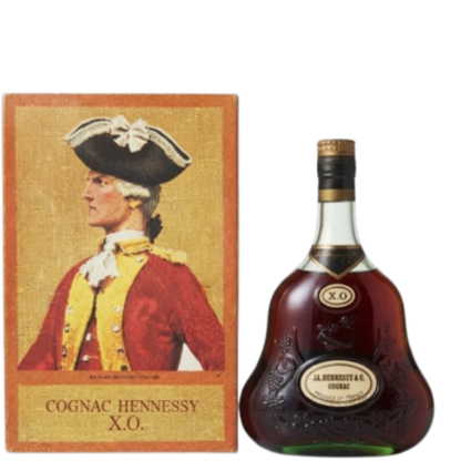 Hennessy X.O. Cognac (Cowboy Font/Gift Box/James Matheson Label)
