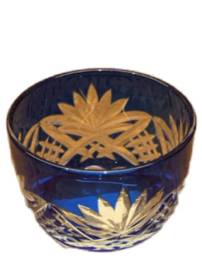 Japan Blue Decorative Pattern Mini Sake Glass