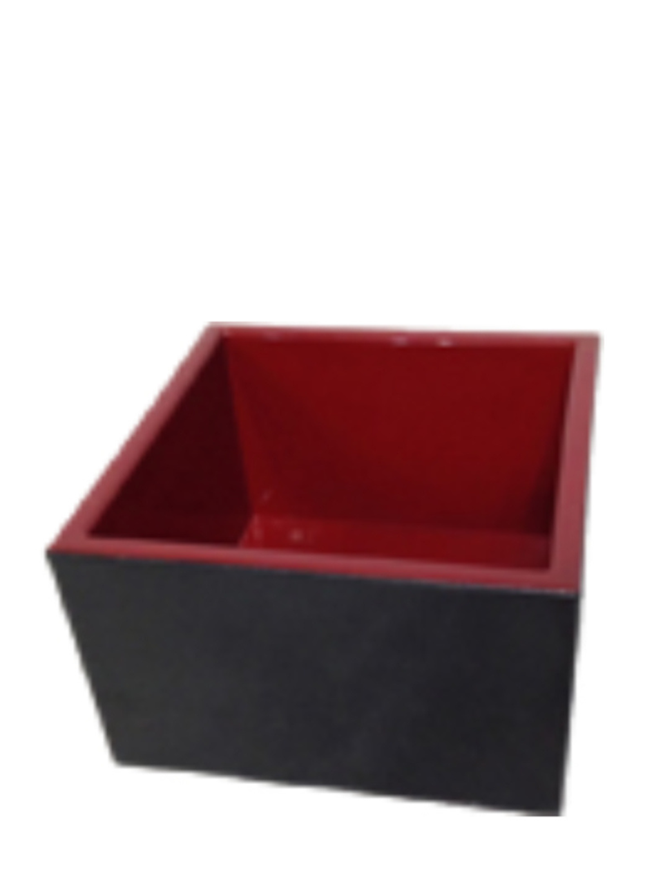 Sake Masu Cup (Square Sake Box) - Red & Black Lacquer