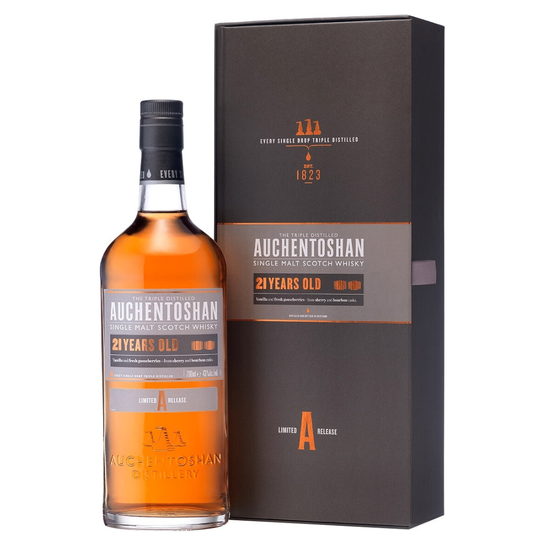 Auchentoshan The Triple Distilled 21 Year Old Lowland Single Malt (Gift Box)