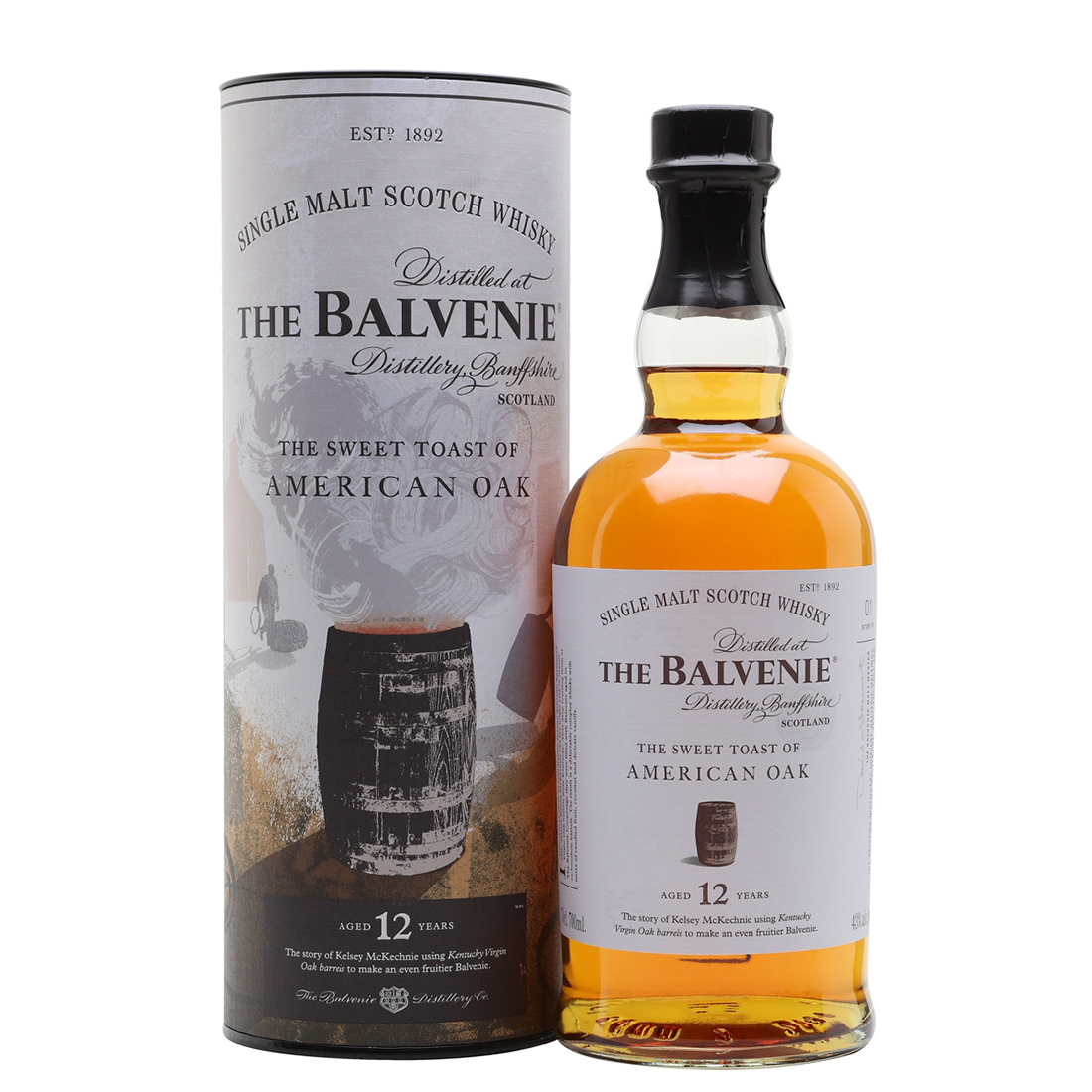 The Balvenie 12 Year Old The Sweet Toast of American Oak Speyside Single Malt (Gift Box)