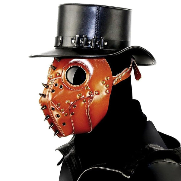 DEEPKEE original nubuck handmade full-grain genuine leather cowhide bag DEEPKEE Gothic Steampunk Pumpkin Devil Mask #FHG65010