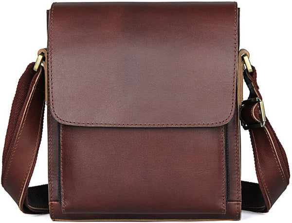 DEEPKEE original nubuck handmade full-grain genuine leather cowhide bag Crazy Horse Leather Crossbody Pack Messenger Bag #7055B