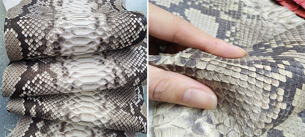 DEEPKEE original nubuck handmade full-grain genuine leather cowhide bag DEEPKEE Handmade Python Leather Bifold Wallet #59895