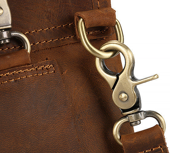 DEEPKEE original nubuck handmade full-grain genuine leather cowhide bag Leather Belt Pouch Cool Mini Shoulder Belt Bags No.3133