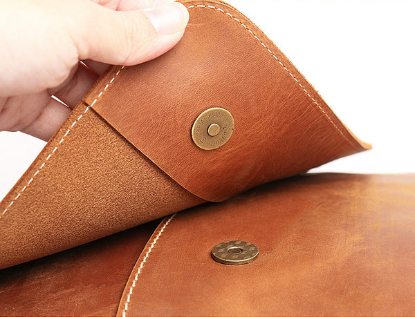 DEEPKEE original nubuck handmade full-grain genuine leather cowhide bag Best DEEPKEE Brown Leather Vertical Side Bag Courier Bag Messenger Bag 30023