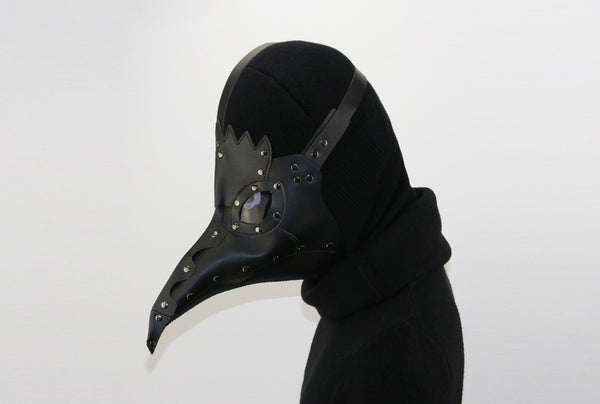 DEEPKEE original nubuck handmade full-grain genuine leather cowhide bag Deepkee Leather Punk Party Plague Dr. Beak Mask#FHG063