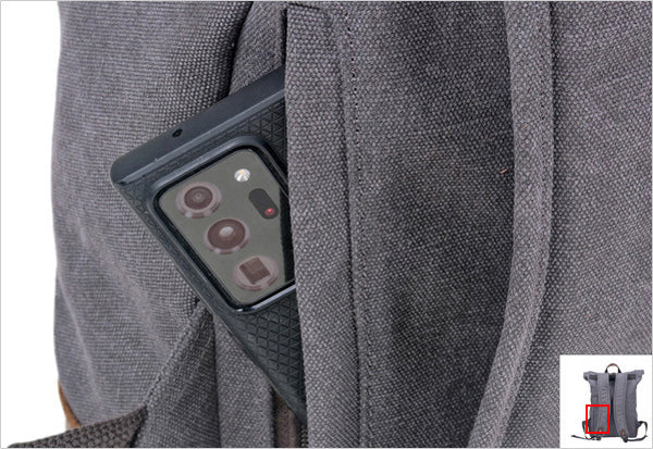 DEEPKEE original nubuck handmade full-grain genuine leather cowhide bag Deepkee®handmade Canvas&leather Roll Top Expansion Backpack No.5118