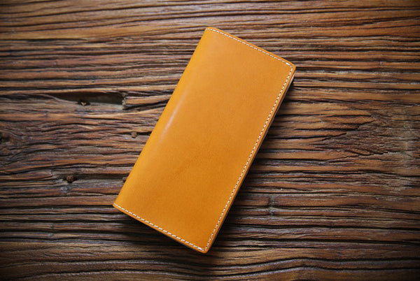 DEEPKEE original nubuck handmade full-grain genuine leather cowhide bag Handmade Personalized harley Leather Bifold Wallet #125_1