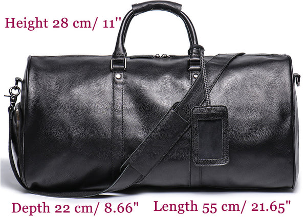 DEEPKEE original nubuck handmade full-grain genuine leather cowhide bag DEEPKEE HANDMADE | Bryan Leather Duffle Bag No.30004