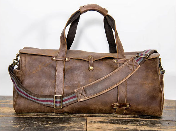 DEEPKEE original nubuck handmade full-grain genuine leather cowhide bag Marty Nubuck Duffle Bag No.S1618