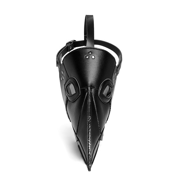 DEEPKEE original nubuck handmade full-grain genuine leather cowhide bag PU Leather Plague Doctor Mask, Scary Halloween Mask Costume Props #FPBM055