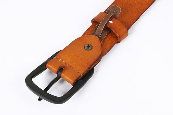 DEEPKEE original nubuck handmade full-grain genuine leather cowhide bag Hand-decorated Punk Knight Bullet Belt #21322