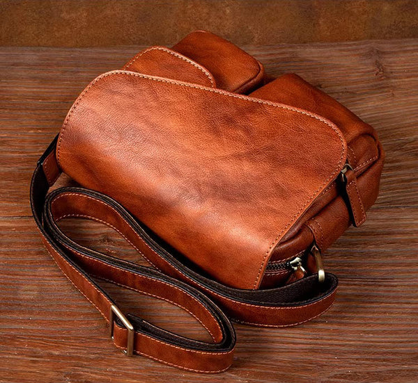DEEPKEE original nubuck handmade full-grain genuine leather cowhide bag The DEEPKEE Flap Messenger Bag #5130
