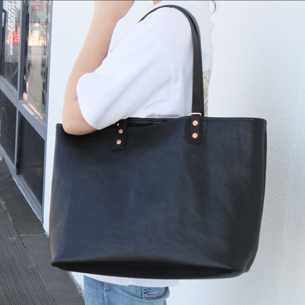 DEEPKEE original nubuck handmade full-grain genuine leather cowhide bag Vegetable Tanned Leather Cowhide Large Capacity Shopping Shoulder Bag KM-5276