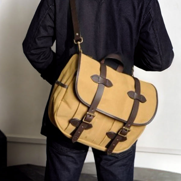 DEEPKEE original nubuck handmade full-grain genuine leather cowhide bag Portable Cycling Messenger Bags #70232
