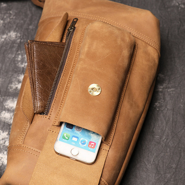 DEEPKEE original nubuck handmade full-grain genuine leather cowhide bag San Francisco 49ers Mountaineering bag No.30149