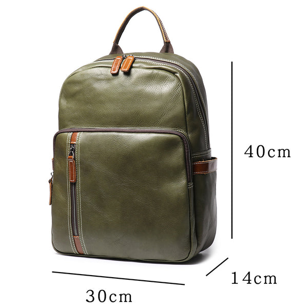 DEEPKEE original nubuck handmade full-grain genuine leather cowhide bag The Cowhide Travel Backpack #1788