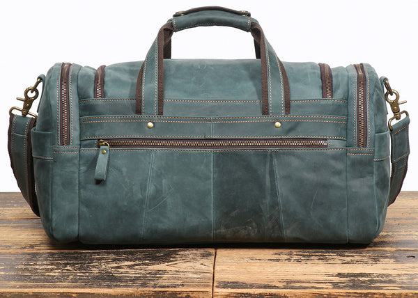 DEEPKEE original nubuck handmade full-grain genuine leather cowhide bag The Cambridge Travel Luggage Bag #0571-1