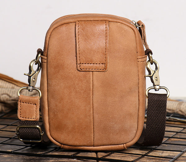 DEEPKEE original nubuck handmade full-grain genuine leather cowhide bag 2 in 1 Shoulder Bag,Genuine Leather Crossbody Waist Belt Bag No.8133