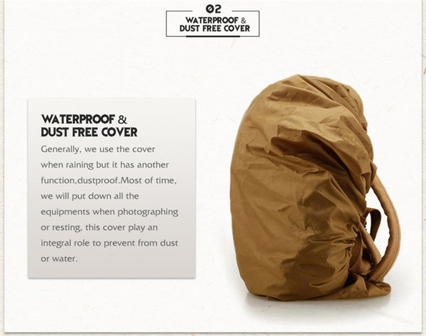 DEEPKEE original nubuck handmade full-grain genuine leather cowhide bag Casual Retro Photography Backpack Bag #F1233