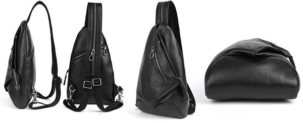 DEEPKEE original nubuck handmade full-grain genuine leather cowhide bag Deepkee Leather Unisex Dual-use Bag Backpack #SJ007