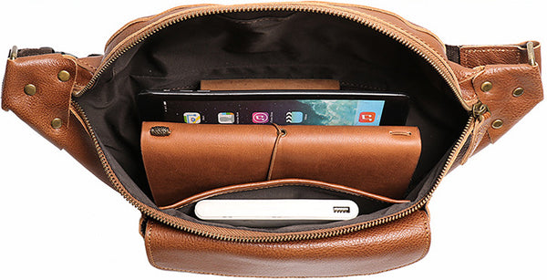 DEEPKEE original nubuck handmade full-grain genuine leather cowhide bag THE FLUTTER SLING HANDBAG No.30021