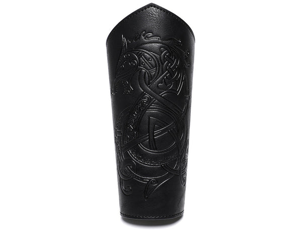 DEEPKEE original nubuck handmade full-grain genuine leather cowhide bag DEEPKEE Embossed Wristguard Knight's Wristguard Armband  FAS051