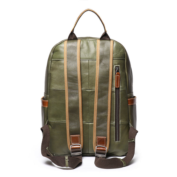 DEEPKEE original nubuck handmade full-grain genuine leather cowhide bag The Cowhide Travel Backpack #1788