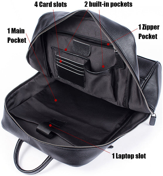 DEEPKEE original nubuck handmade full-grain genuine leather cowhide bag Brush Off Vegetable Tanned Full-grain Leather Backpack #8110