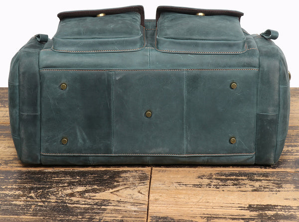 DEEPKEE original nubuck handmade full-grain genuine leather cowhide bag The Cambridge Travel Luggage Bag #0571-1