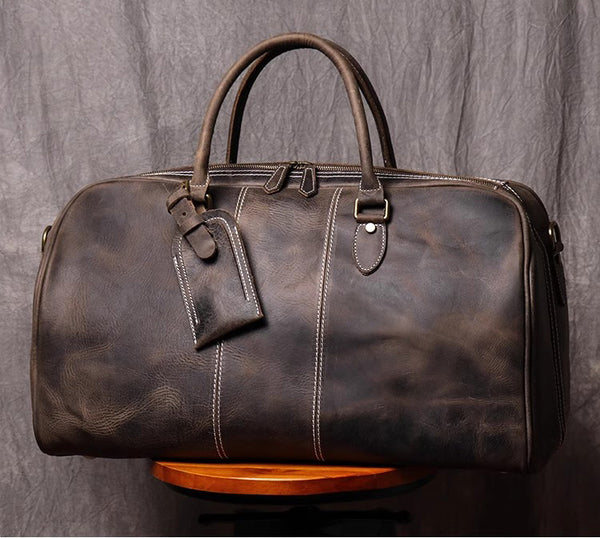 DEEPKEE original nubuck handmade full-grain genuine leather cowhide bag DEEPKEE LEATHER | The Lincoln Travel Bag No.30075