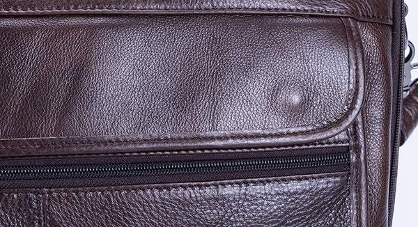 DEEPKEE original nubuck handmade full-grain genuine leather cowhide bag Deepkee Handicraft Leather Cowhide 15.6'' Briefcase Handbag #9912