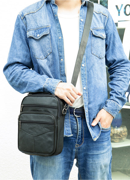 DEEPKEE original nubuck handmade full-grain genuine leather cowhide bag Genuine Leather Vintage Cowhide Crossbody Bag #6042